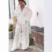 Women's Clothing Fashionable Silk Cotton Jacquard Two-piece Set _maomaolike.com