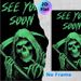 Grim Reaper Themed Painting Poster, Glow-in-the-dark Spooky Grim Reaper With "See You Soon" Text Poster, Unique Dark Gothic Style For Home Wall Decor_maomaolike.com