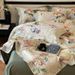 2 Skin-Friendly 100S Pima Four-Piece Set American Country Style Digital Print Pure Cotton Duvet Cover Bedding_maomaolike.com