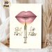 Lip Filler Themed Painting Poster, Glamorous Glossy Pink Lips & Gold Syringe Poster, Stylish Makeup-inspired Decor Suitable For Beauty Salon, Bedroom_maomaolike.com