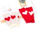 Unisex Short half finger knitted gloves Student office typing heart cuff wool warm love fingerless gloves_maomaolike.com