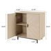 Storage Cabinet With Doors, Modern Accent Cabinet,Wood Grain Decoratio Buffet Sideboards For Living Room, Kitchen,Enterway_maomaolike.com