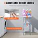 VEVOR Stainless Steel Prep Table, 24 X 18 X 34 Inch, Heavy Duty Metal Worktable With 3 Adjustable Height Levels, Commercial Workstation For Kitchen Garage Restaurant Backyard_maomaolike.com