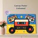Retro Music Themed Painting Poster, Vibrant Flat-style Retro Audio Items Poster, Nostalgic Vintage Music Decor Suitable For Music Room, Living Room_maomaolike.com
