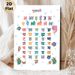 Hindi Alphabet Painting Poster, Vibrant Cartoon Ocean-style Poster, Practical Aid For Learning Hindi Letters, Suitable For Study Rooms And Learning_maomaolike.com