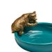 European Blue Ceramic With All Copper Creative Cigarette Tray, Living Room Ashtray, Office Decoration_maomaolike.com