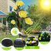 2Pcs Solar Powered Lights Outdoor Rose Flower LED Decorative Lamp Water Resistant Pathway Stake Lights For Garden Patio Yard Walkway_maomaolike.com
