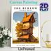 The Burrow Weasley House Painting Poster, Whimsical Rustic Lopsided Cottage With Autumnal Trees Poster, Warm Nostalgic Decor For Living Room, Bedroom_maomaolike.com