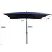10 X 6.5Ft Rectangular Patio Solar LED Lighted Outdoor Market Umbrellas With Crank And Push Button Tilt For Garden Shade Swimming Pool_maomaolike.com