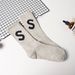 Socks women summer thin middle tube socks pure cotton ins trendy letters wear sports net celebrity couple ladies middle tube socks_maomaolike.com