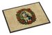 Siberian Husky Christmas Flowers Doormat Front Door Mat Indoor Outdoor Rugs For Entryway, Non Slip Washable Low Pile, 24H X 36W_maomaolike.com