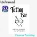 Tattoo Bar Love Themed Painting Poster, Monochrome Retro Tattoo-style Poster, Witty Romantic Decor Ideal For Bar, Cozy Indoor Spaces_maomaolike.com