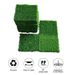 Artificial Grass Turf Tiles Interlocking Set Of 35pcs, Grass Tiles Self-draining For Pet Indoor/Outdoor Flooring Decor, 12x12in_maomaolike.com