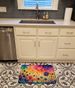 Scabiosa In Color Memory Foam Kitchen Mat Machine Washable Anti-Fatigue Mat Cushion Comfort Bath Mat Or Kitchen Rug_maomaolike.com