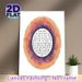 Home Blessing Painting Poster, Watercolor Circular Style Poster, Vibrant Orange & Purple Watercolor Ring With Bilingual Blessing Text, Warm Home Wish_maomaolike.com
