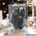 Nostalgic Basset Hound & Companion Painting Poster, Monochrome Warm Intimate Scene Poster, Retro Heartwarming Artwork For Living Room, Bedroom Wall_maomaolike.com