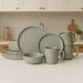 12-Piece Stoneware Dinnerware Sets With Mugs | Microwave & Dishwasher Safe | Non-Toxic Dinner Plates Bowls Set | Stackable Matte Glaze Kitchenware For 3_maomaolike.com