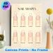 Nail Shapes Painting Poster, Gentle-toned Illustrated Nail Style Guide Poster, Informative Nail Shape Reference Ideal For Beauty Salon, Makeup Studio_maomaolike.com