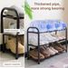 Home Furniture Stackable Retractable Shoe Rack Stainless Steel Door Simple Storage Dormitory Assembly Slippers Shoe Rack Durable_maomaolike.com