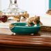 European Blue Ceramic With All Copper Creative Cigarette Tray, Living Room Ashtray, Office Decoration_maomaolike.com