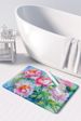 Peonies In Watercolor Memory Foam Kitchen Mat Machine Washable Anti-Fatigue Mat Cushion Comfort Bath Mat Or Kitchen Rug_maomaolike.com