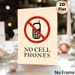 No Cell Phones Themed Painting Poster, Minimalist Warning Sign Style Poster, Clear Visual Reminder To Restrict Phone Use, Suitable For Office, Library_maomaolike.com