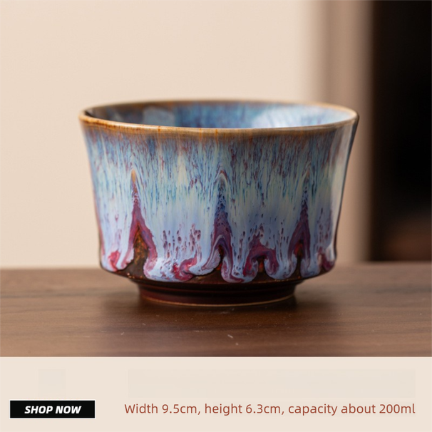 Branded Ceramic Kiln-turned European-style Small Luxury Coffee And Saucer Set With Brushed Glaze Vintage Tea C_maomaolike.com