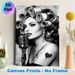 Vintage Singer Painting Poster, Monochrome Retro Glamour Scene Poster, Stylish Nostalgic Decor Idea For Bedroom, Living Room, Music Studio_maomaolike.com