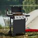 Propane Gas Grill 3 Burner Barbecue Grill, Stainless Steel 26,000 BTU Patio Garden Barbecue Grill With Two Shelves, Lid, Wheels And Bottle Opener_maomaolike.com