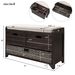 Storage Bench With Removable Basket And 2 Drawers,Fully Assembled Shoe Bench With Removable Cushion_maomaolike.com