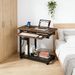 Side Table With Wheels,Durable Mobile C Table,Narrow Desk,Convenient Charging Station_maomaolike.com