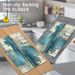 Three-piece Kitchen Rug Set, Non-slip And Washable, Abstract Pattern Kitchen Hallway Rug, Soft And Comfortable, Suitable For Sinks, Floors, Entrances, Hallways And Bathrooms._maomaolike.com