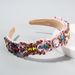 Fashionable and Versatile Outdoor Creative Baroque Retro Headband with Colorful Rhinestones and Trendy Women's Headwear_maomaolike.com