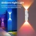 Motion Sensor Night Light 7 Color Change LED Wireless Wall Lamp Magnetic Rechargeable Spotlight For Bathroom Bedroom_maomaolike.com