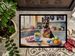 Decorating Easter German Shepherd Doormat Front Door Mat Indoor Outdoor Rugs For Entryway, Non Slip Washable Low Pile, 24H X 36W_maomaolike.com