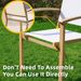 Set Of 4 Outdoor Patio Chairs, Integrated Stackable Wrought Iron Furniture Dining Chairs With Arms, Textilene Fabric Indoor Outdoor Chairs For Porch, Yard, Lawn, Garden_maomaolike.com