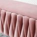 Oval Storage Bench With Gold Legs,Velvet Fabric ,Woven,Upholstered Ottoman Storage Benches For Bedroom End Of Bed,Sherpa Fabric Bench For Living Room,Dining Room,Entryway,Bed Side,Pink,5 Colors_maomaolike.com