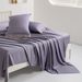 Home Textile Solid Color Cotton Flat Sheet Fitted Sheet Pillowcase Queen Four Piece Set_maomaolike.com