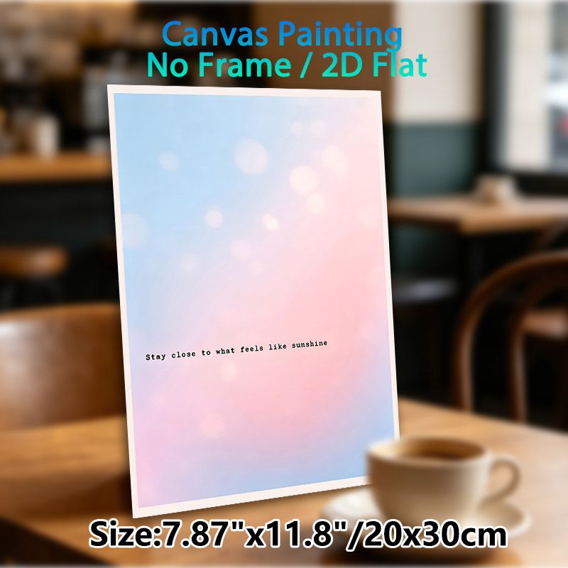 Inspirational Quote Painting Poster, Soft Pink-blue Gradient Bokeh Style Poster, Warm Uplifting Message, Ideal For Bedroom, Living Room, Office Wall_maomaolike.com