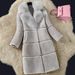 Women's Clothing Cashmere Splicing Fur One Medium Length Fox Fur Collar Coat Fur Coat_maomaolike.com