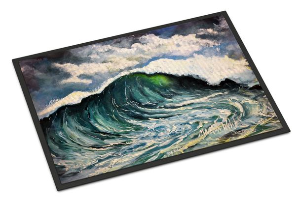 Big Blue Wave Doormat Front Door Mat Indoor Outdoor Rugs For Entryway, Non Slip Washable Low Pile, 24H X 36W_maomaolike.com