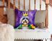 Tibetan Terrier King Of Mardi Gras Throw Pillow Machine Washable, Indoor Outdoor Decorative Pillow For Couch, Bed Or Patio, 14Hx14W_maomaolike.com