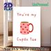 Love Mug Themed Painting Poster, Charming Pink Heart-adorned Mug & Romantic Quote Poster, Sweet Affectionate Decor Ideal For Bedroom, Living Room And_maomaolike.com
