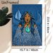 Polynesian Themed Painting Poster, Vibrant Ethnic Art Style Poster, Featuring Tattooed Female And Traditional Sailboat, Cultural Wall Decor Suitable_maomaolike.com