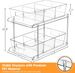 2 Pack 2 Tier Clear Bathroom Organizer with Dividers, Multipurpose Vanity Counter Tray, Kitchen, Closet Organizers, Cabinet & Storage Container Bins_maomaolike.com