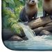 River Otters At Play Dish Drying Mat Absorbent Dish Drying Mat Pad For Kitchen Counter Dish Drainer Mat For Countertop, 14 X 21", Multicolor_maomaolike.com