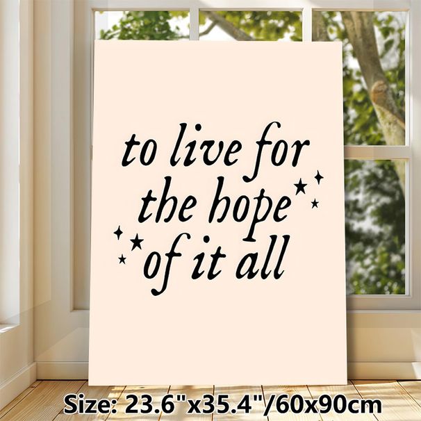 Inspirational Quote Painting Poster, Minimalist Handwritten Typography Poster, Warm Motivational Message With Star Accents, Suitable For Bedroom And_maomaolike.com