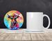 Hippie Animal Cow Large Sandstone Coasters Pack Of 4 Absorbent Round Coasters Decor Gifts For Men Or Women, 4 In, Multicolor_maomaolike.com