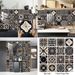 32-Piece Set Luxury Black Gold Moroccan Tile Stickers, Waterproof Peel And Stick Backsplash Decals For Kitchen Bathroom Wall Renovation_maomaolike.com