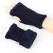 Unisex Warm wool cloth with soft nap is knitted gloves wristbands fingerless gloves with velvet the cold wool false sleeves gauntlets_maomaolike.com